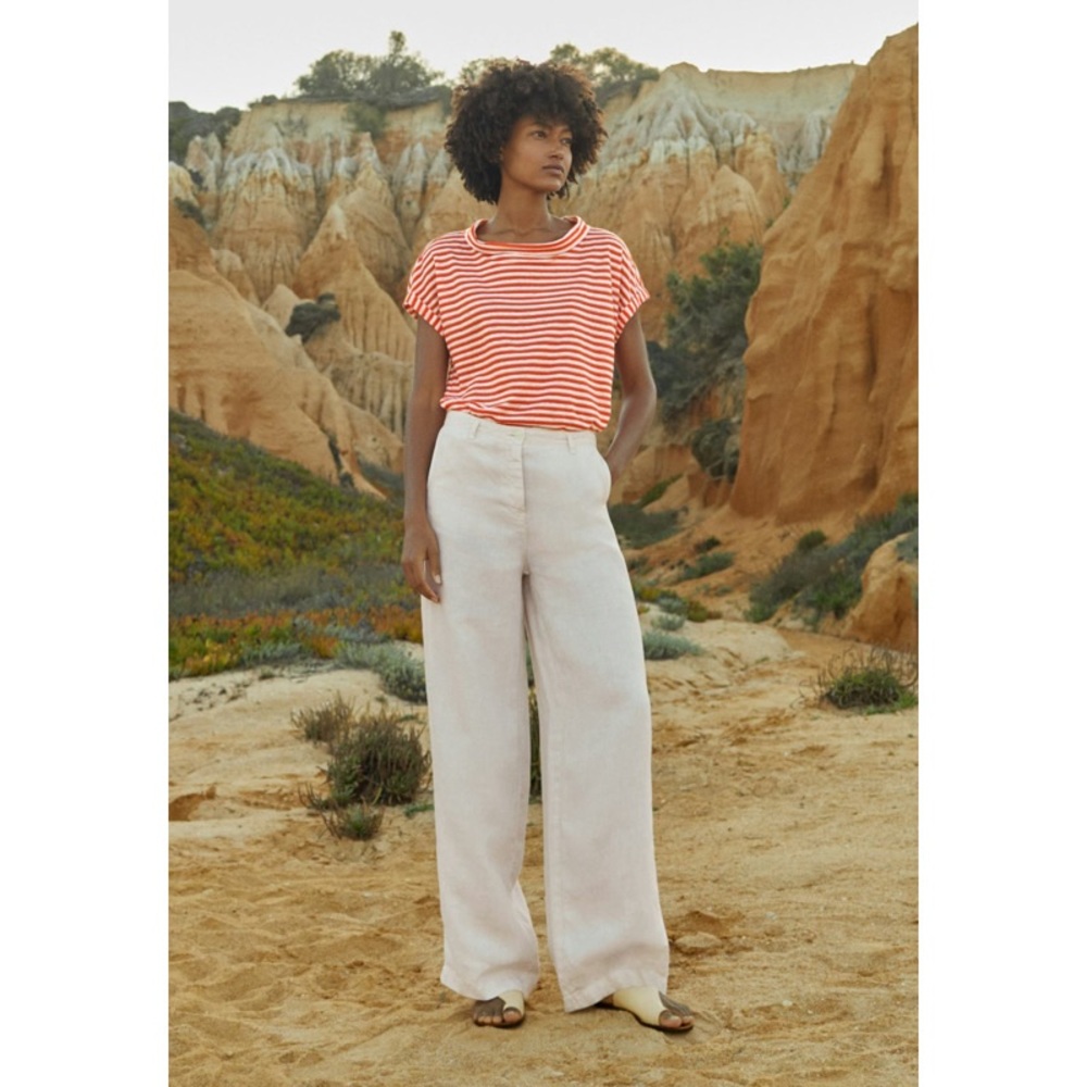 Poetry Heavy Linen Wide Leg Trousers Ecru White Cream Women’s Size 2